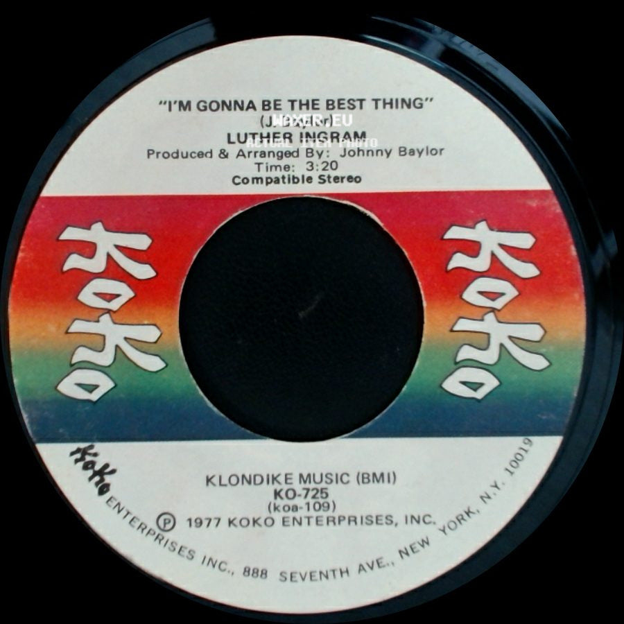 Luther Ingram - I Like The Feeling / I'm Gonna Be The Best Thing side B