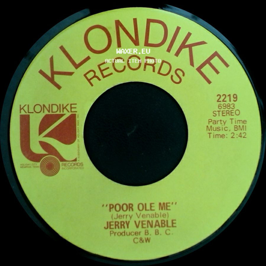 Jerry Venable - Poor Ole Me / "The Memories Linger On" side A