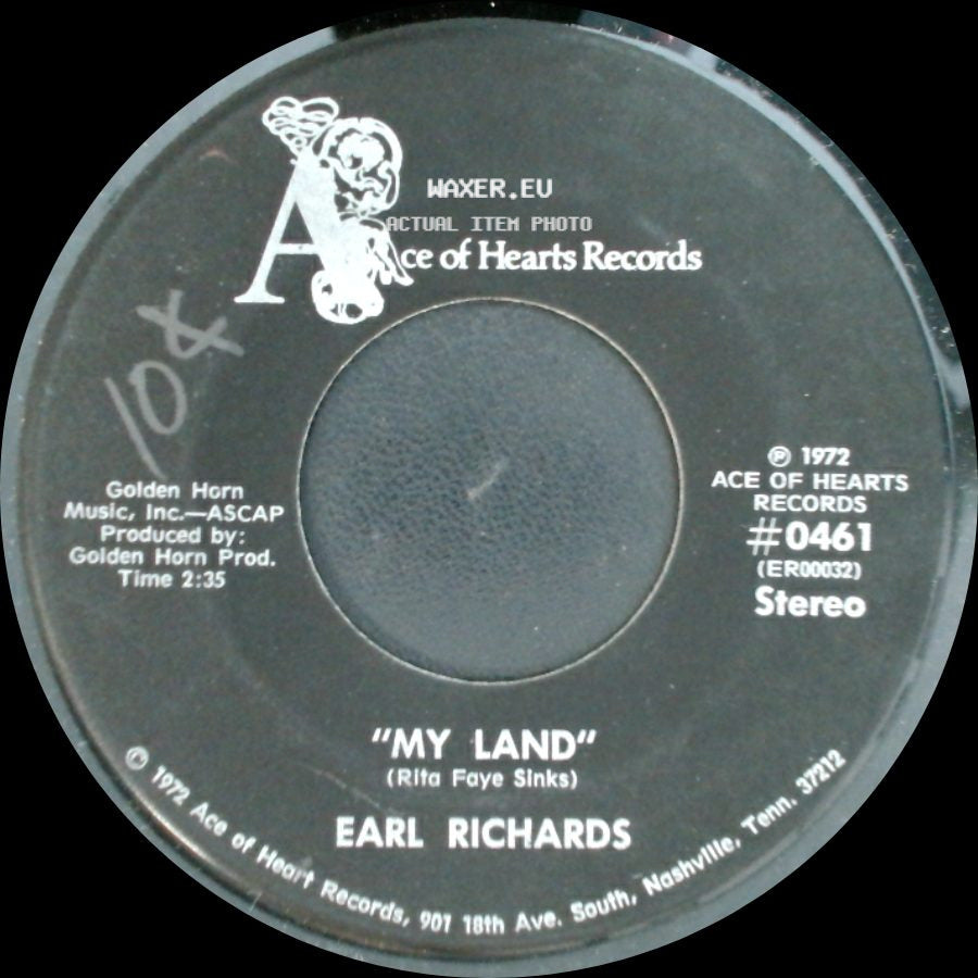 Earl Richards - Margie, Who's Watching The Baby / My Land side B