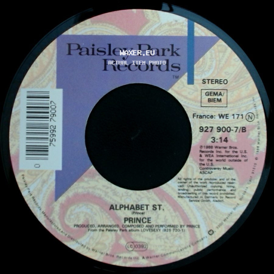 Prince - Alphabet St. / Alphabet St. (Edit) side A