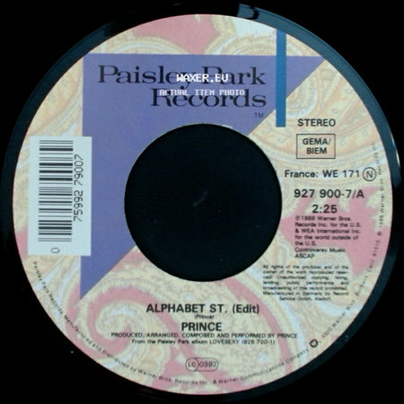 Prince - Alphabet St. / Alphabet St. (Edit) side B