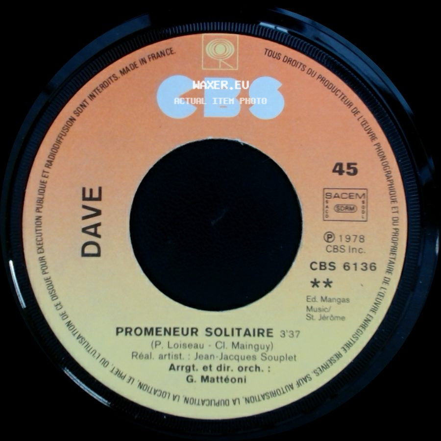 Dave - Promeneur Solitaire / Lettre A Hélène side A