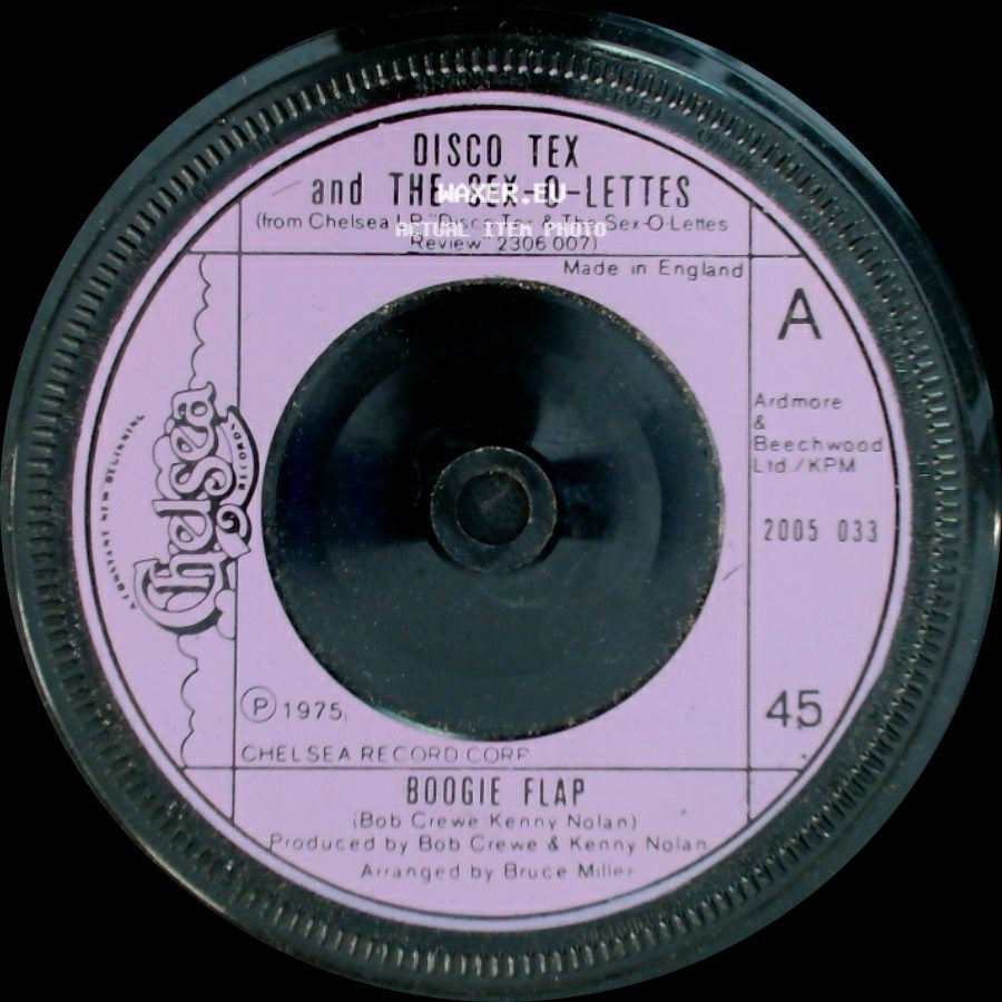 Disco Tex And The Sex-O-Lettes / Disco Tex And The Fangito Fireflies - Boogie Flap / (I See Your) Name Up In Lights side A