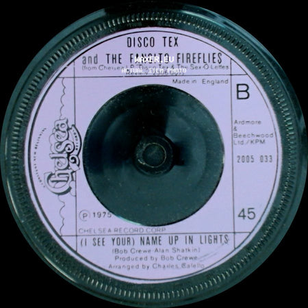 Disco Tex And The Sex-O-Lettes / Disco Tex And The Fangito Fireflies - Boogie Flap / (I See Your) Name Up In Lights side B
