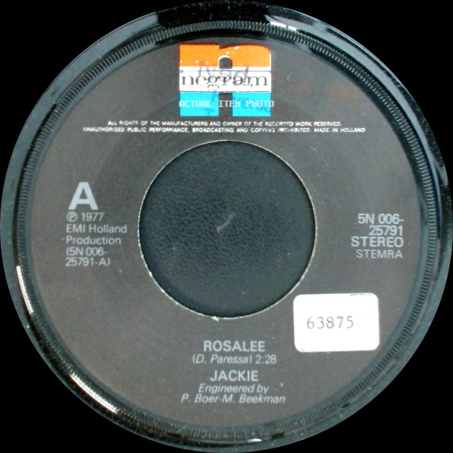 Jackie - Rosalee / You're My Petticoat Baby side A