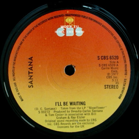 Santana - I'll Be Waiting / Flor D'luna (Moonflower) side A