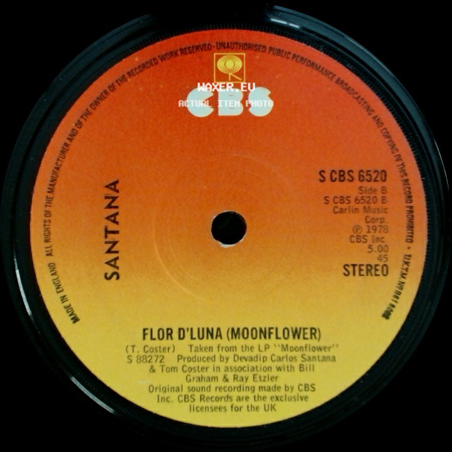 Santana - I'll Be Waiting / Flor D'luna (Moonflower) side B