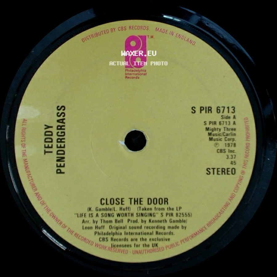 Teddy Pendergrass - Close The Door / Only You side A
