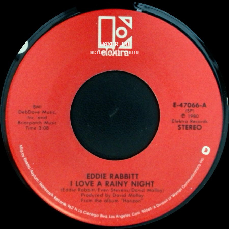 Eddie Rabbitt - I Love A Rainy Night / Short Road To Love side A