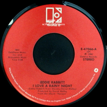 Eddie Rabbitt - I Love A Rainy Night / Short Road To Love side A
