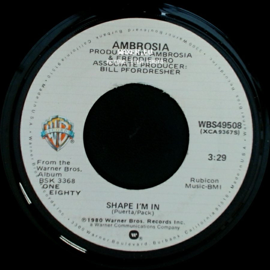 Ambrosia - Shape I'm In / You're The Only Woman (You & I) side A