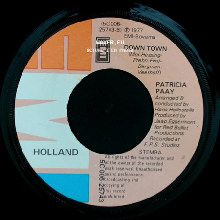 Patricia Paay - Livin' Without You / Down Town side B