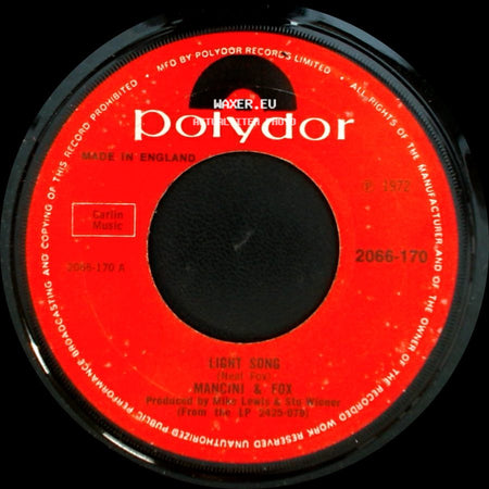 Mancini & Fox - The Colors Are Still There / Light Song side B