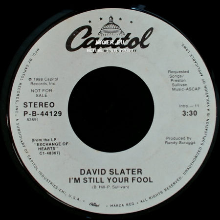 David Slater - I'm Still Your Fool / I'm Still Your Fool side A