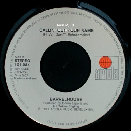 Barrelhouse - Beware / Callin' Out Your Name side B