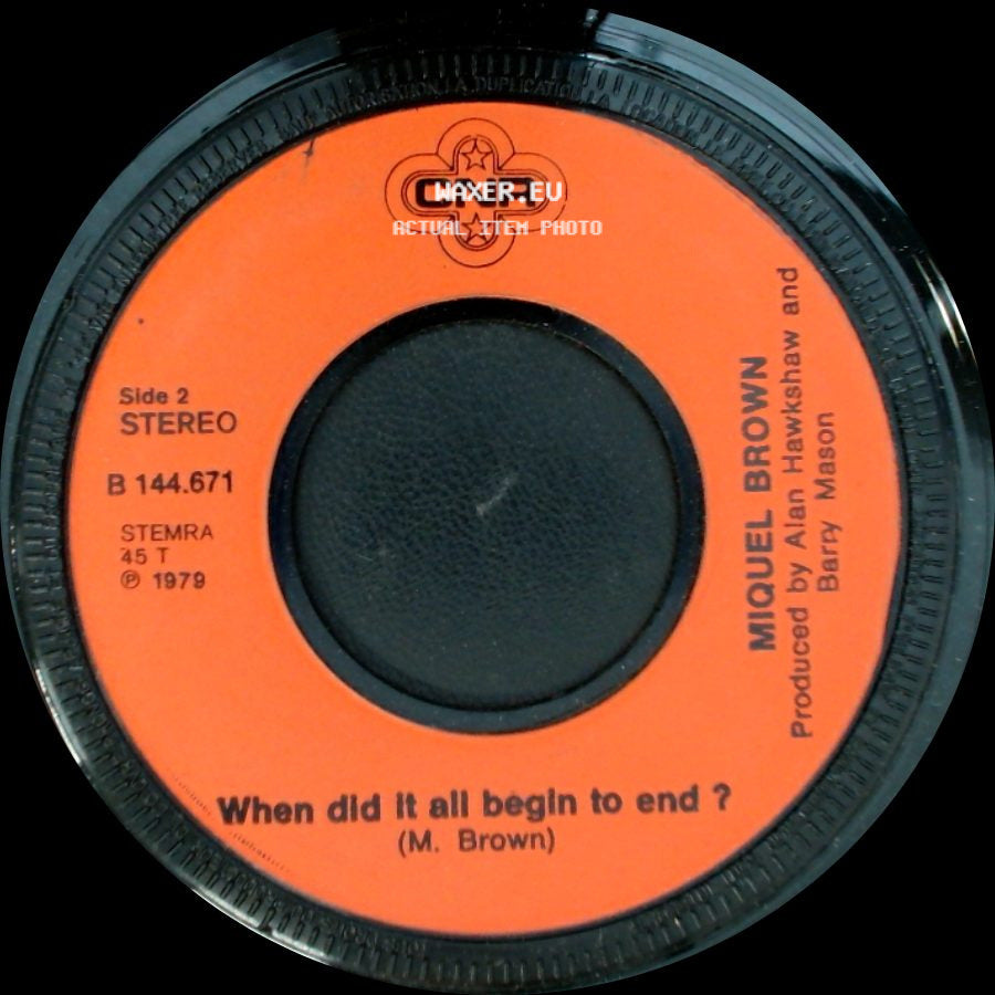 Miquel Brown - Symphony Of Love / When Did It All Begin To End ? side B