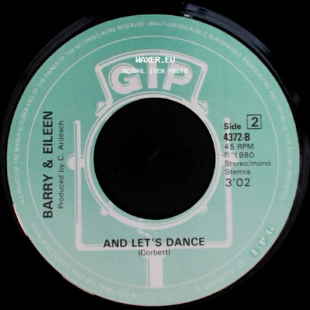Barry & Eileen - Daddy Was A Miner / And Let's Dance side B