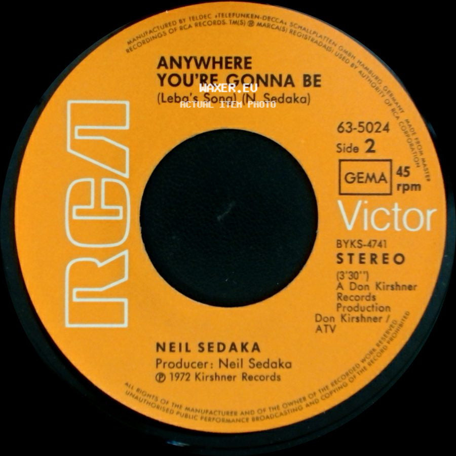 Neil Sedaka - Beautiful You / Anywhere You're Gonna Be (Leba's Song) side B