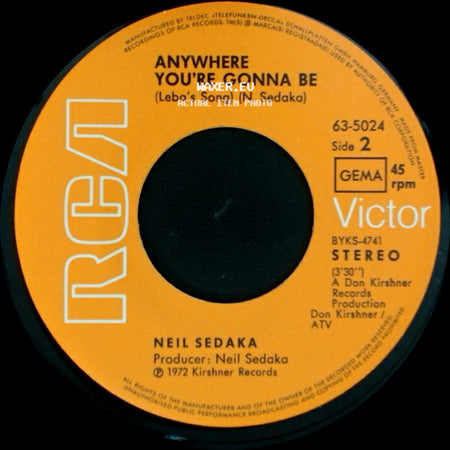 Neil Sedaka - Beautiful You / Anywhere You're Gonna Be (Leba's Song) side B