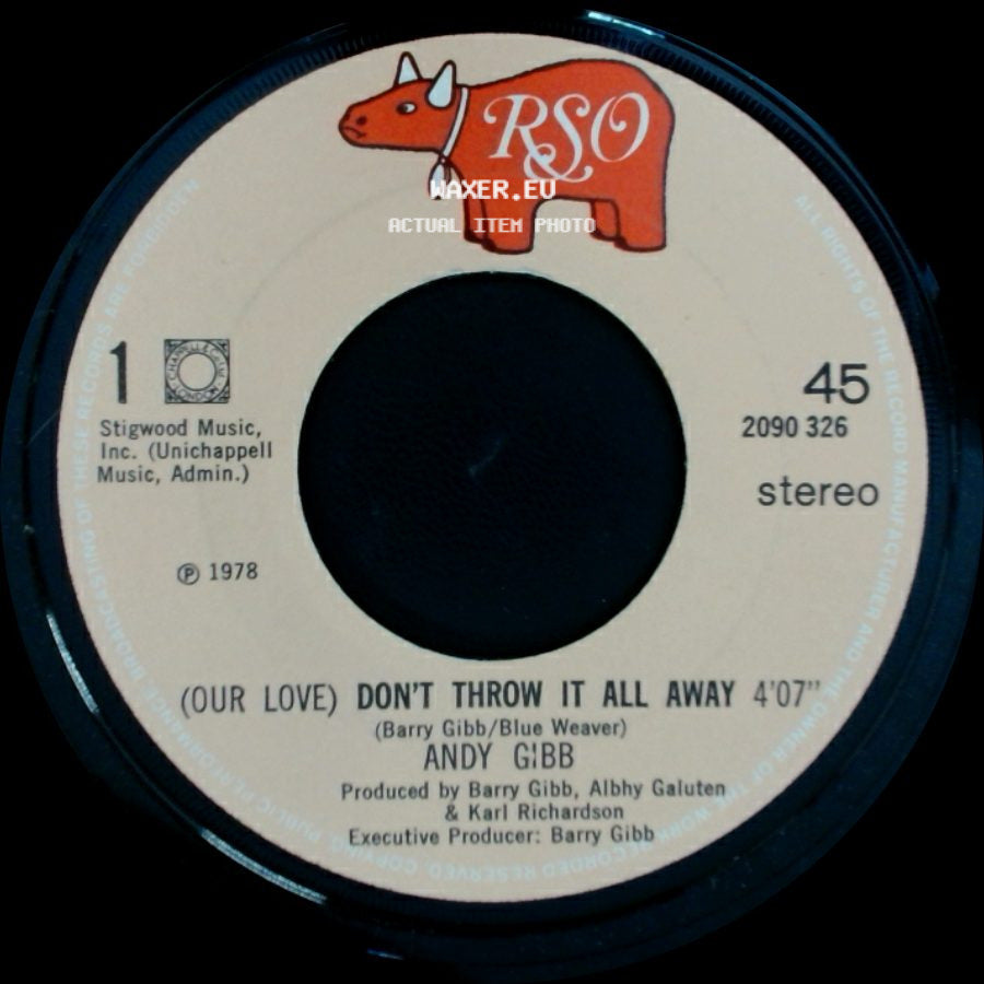 Andy Gibb - One More Look At The Night / (Our Love) Don't Throw It All Away side B