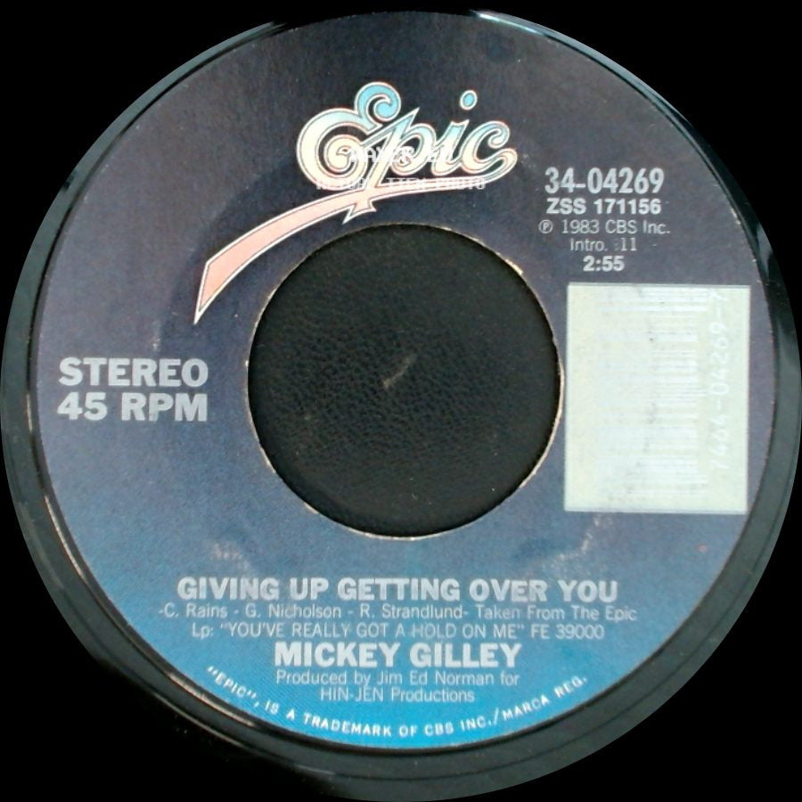 Mickey Gilley - You've Really Got A Hold On Me / Giving Up Getting Over You side B