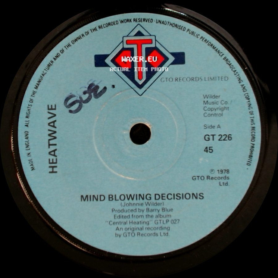 Heatwave - Mind Blowing Decisions / I'll Beat Your Booty side A