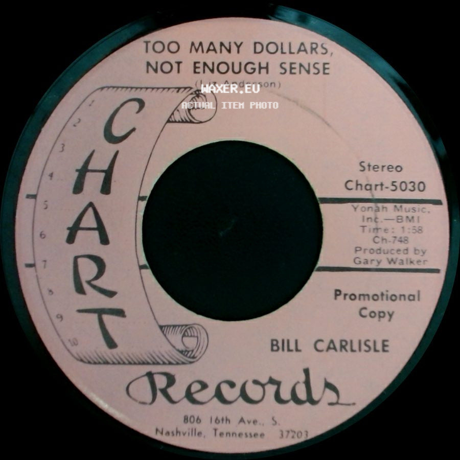 Bill Carlisle - Polk Salad Annie / Too Many Dollars, Not Enough Sense side B