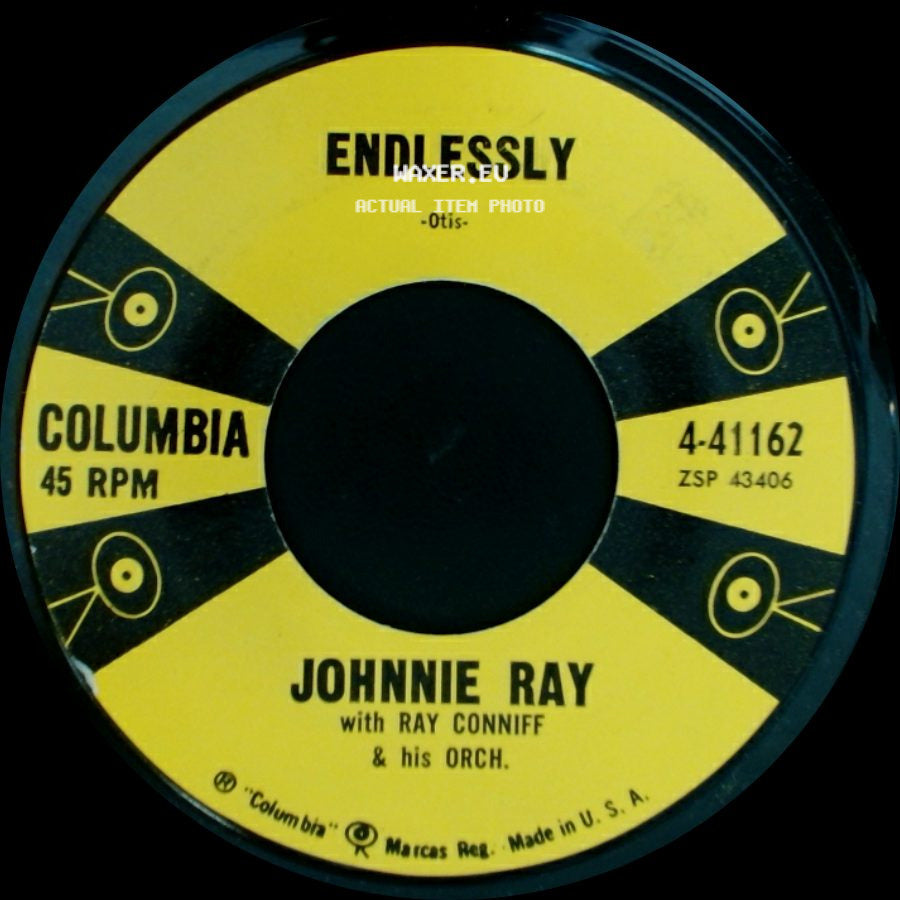 Johnnie Ray With Ray Conniff & His Orch. - Endlessly -Otis- / Lonely For A Letter side A