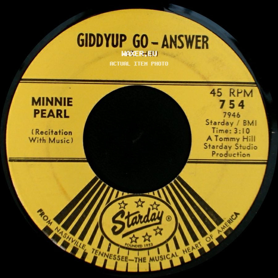 Minnie Pearl / Minnie Pearl's Giddyup Go Boys - Giddyup Go - Answer / Road Runner side A