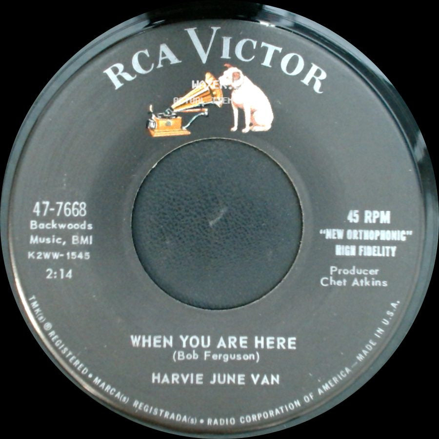 Harvie June Van - Poor Wildwood Flower / When You Are Here side B