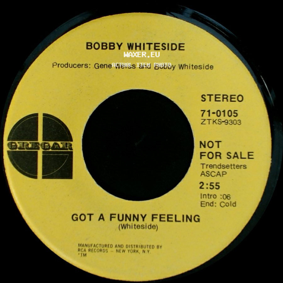 Bobby Whiteside - Father D'orio / Got A Funny Feeling side B