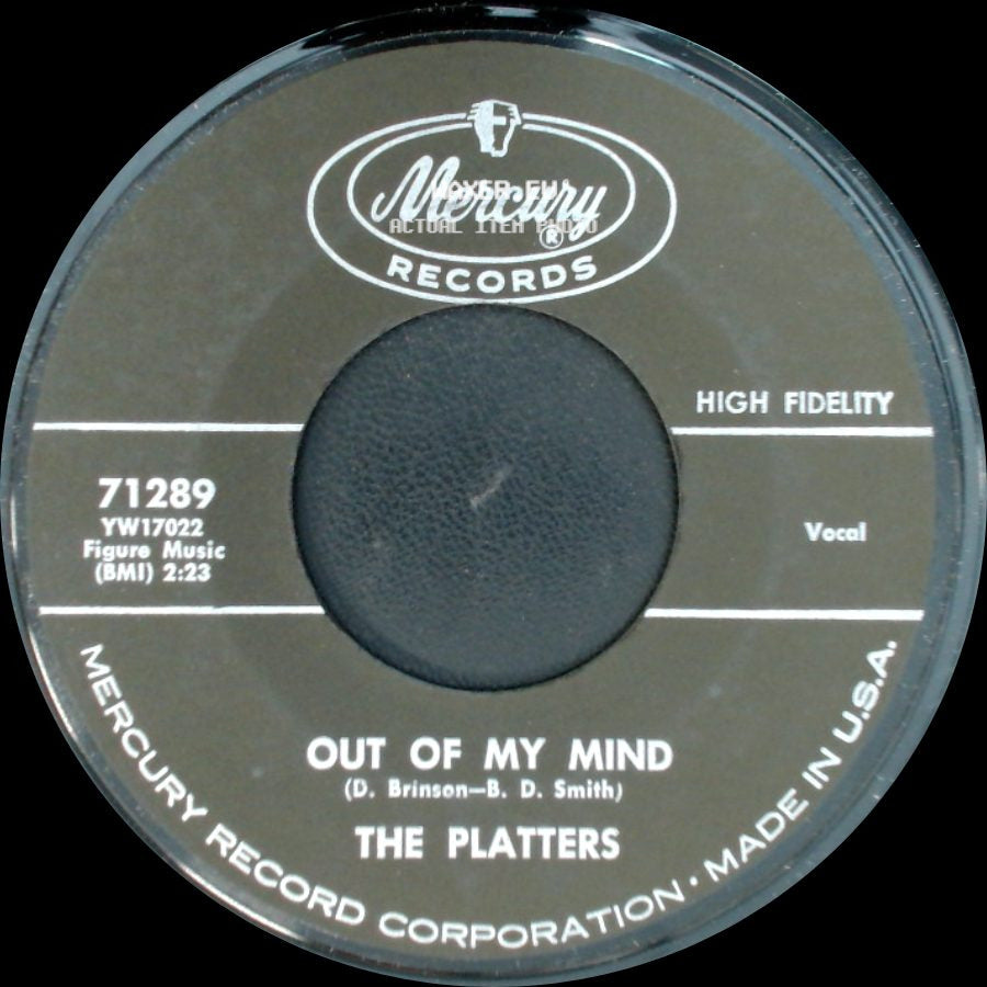 The Platters - Twilight Time / Out Of My Mind side B