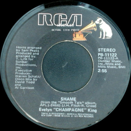 Evelyn "Champagne" King - Shame / Dancin' Dancin' Dancin' side A
