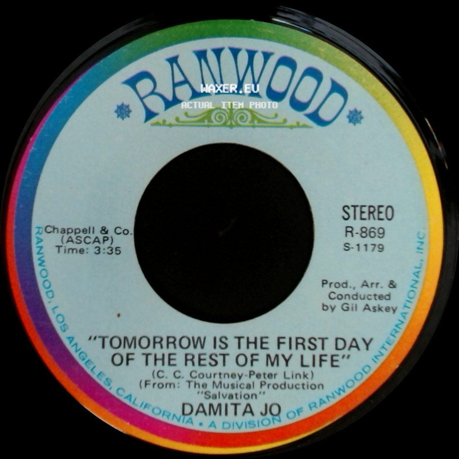 Damita Jo - Paint Me Loving You / Tomorrow Is The First Day Of The Rest Of My Life side B