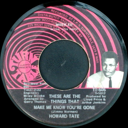 Howard Tate - That's What Happens / These Are The Things That Make Me Know You're Gone side B