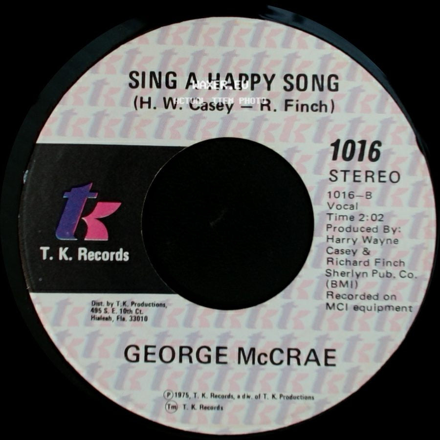 George Mccrae - Honey I / Sing A Happy Song side B