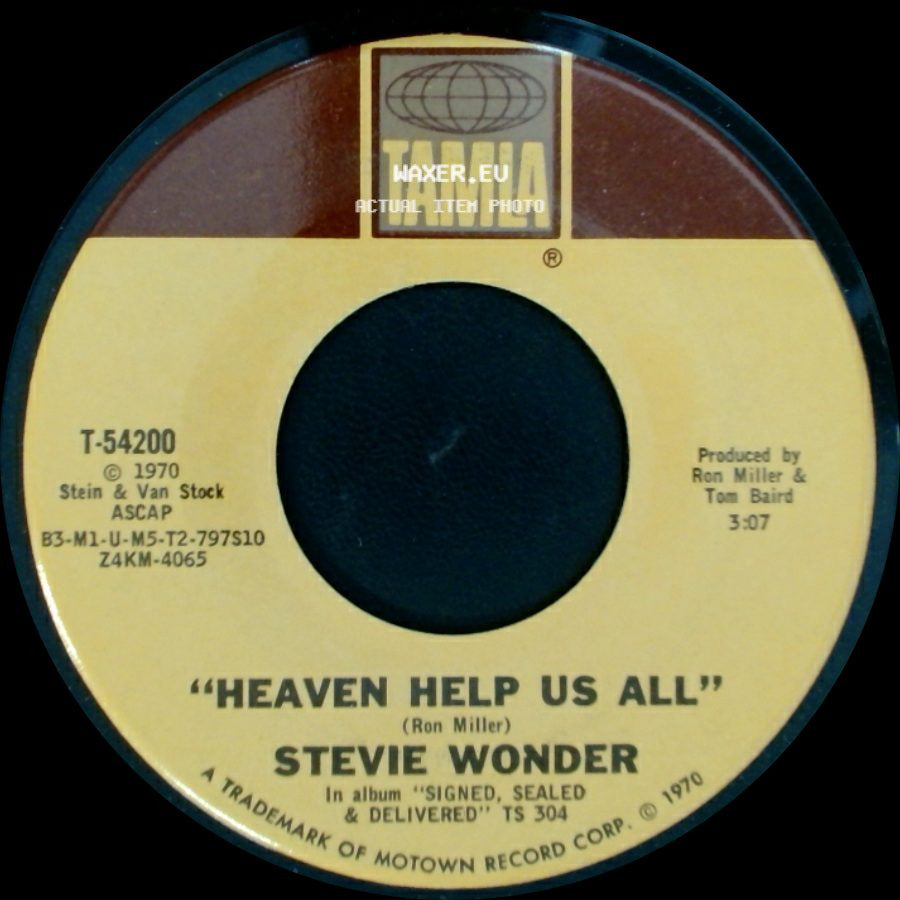Stevie Wonder - Heaven Help Us All / I Gotta Have A Song side A