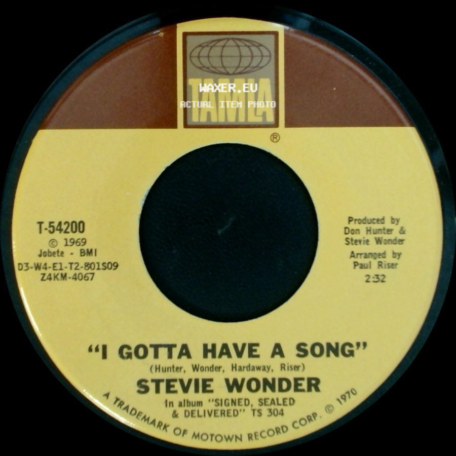 Stevie Wonder - Heaven Help Us All / I Gotta Have A Song side B