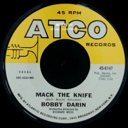 Bobby Darin - Was There A Call For Me / Mack The Knife side B