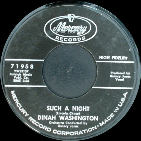 Dinah Washington - Such A Night / Dream side A