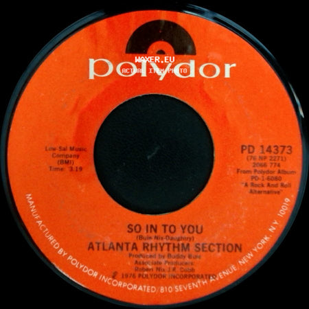 Atlanta Rhythm Section - So In To You / Everybody Gotta Go side A