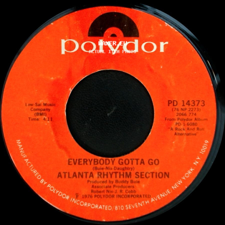 Atlanta Rhythm Section - So In To You / Everybody Gotta Go side B