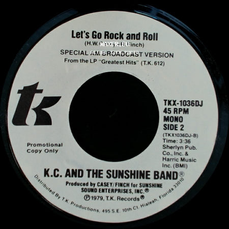 K.C. And The Sunshine Band - Let's Go Rock And Roll / Let's Go Rock And Roll side B