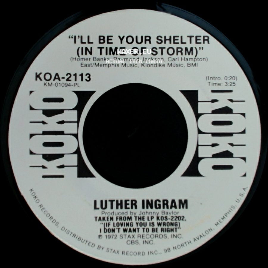 Luther Ingram - I'll Be Your Shelter (In Time Of Storm) / I'll Be Your Shelter (In Time Of Storm) side B