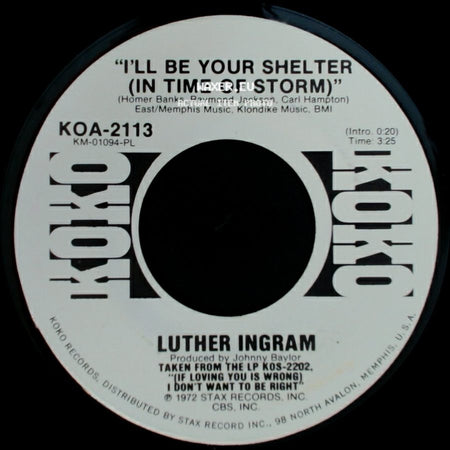 Luther Ingram - I'll Be Your Shelter (In Time Of Storm) / I'll Be Your Shelter (In Time Of Storm) side B