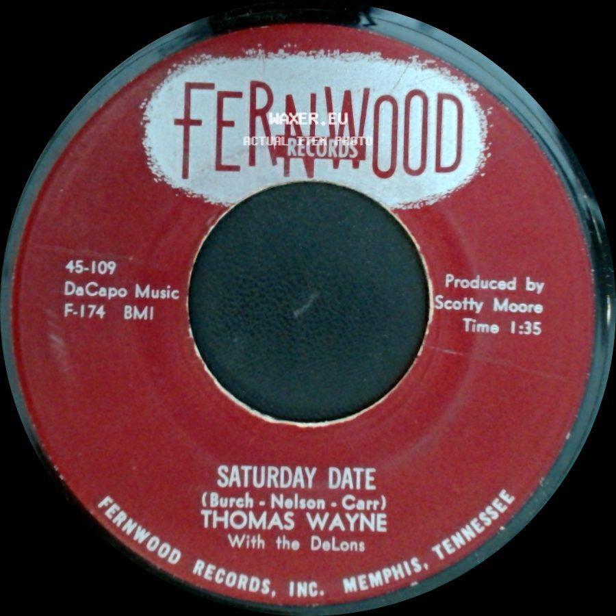 Thomas Wayne With The Delons / Thomas Wayne - Tragedy / Saturday Date side B