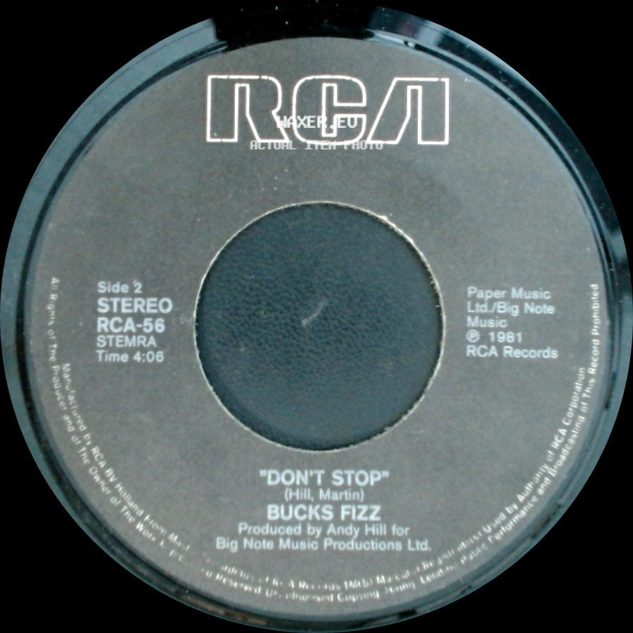 Bucks Fizz - Making Your Mind Up / Don't Stop side B