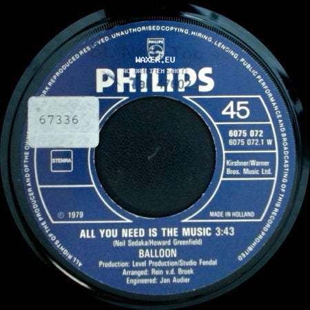 Balloon - Come To The City / All You Need Is The Music side B