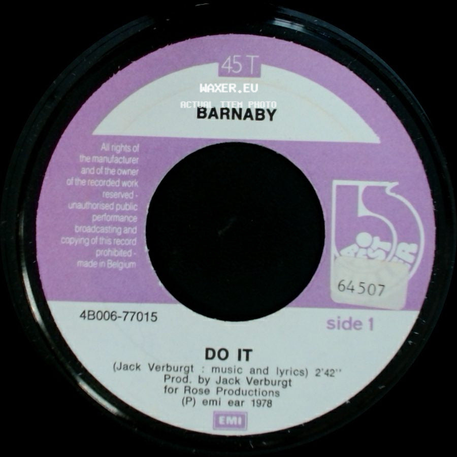 Barnaby - Do It / How Can I Hide My Teardrops side A