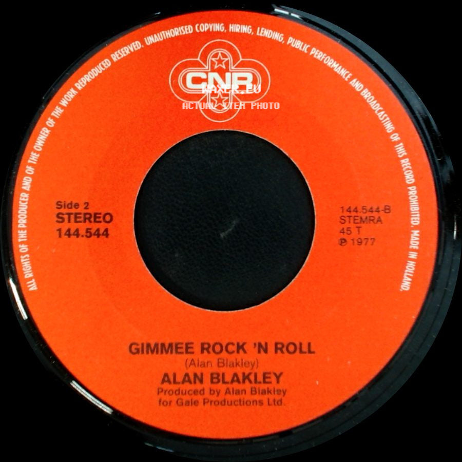 Alan Blakley - I'm Lost Without You / Gimmee Rock 'n Roll side B
